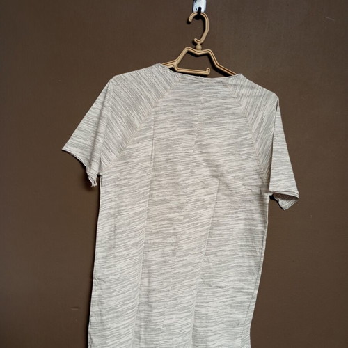 LCW Casual men's t-shirt with pocket, off-white melange, slim fit M/L