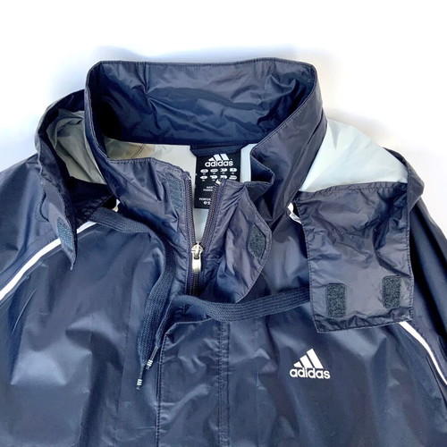 Adidas windbreaker rain jacket blue used size M/L
