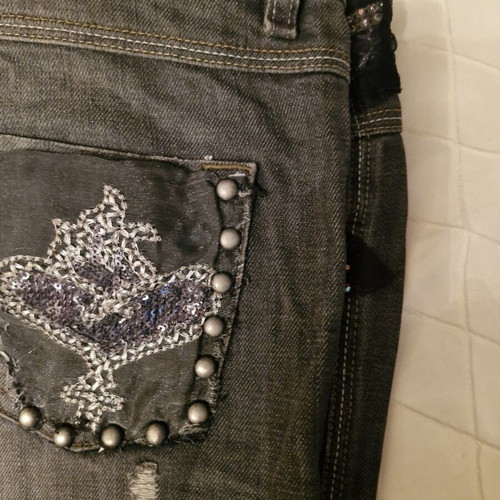 Denim pants Rossodisera size 42 like new, black