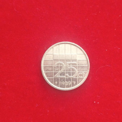 Netherlands 25 Cents Coin used