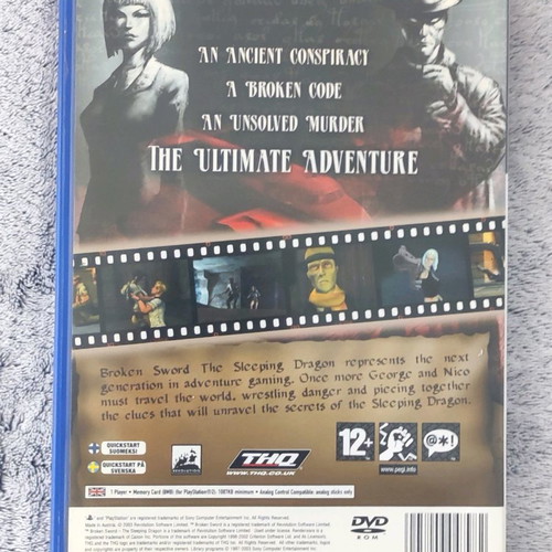 Broken Sword The Sleeping Dragon PS2 used with booklet