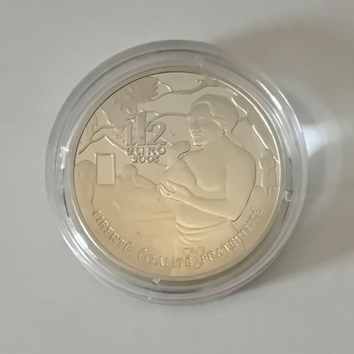 France 2003 Paul Gauguin 1½ Euro Silver Proof Coin new