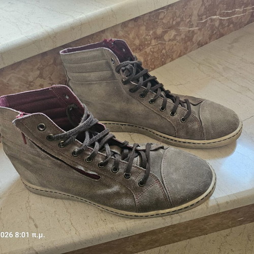 Casual men's shoes used, beige and brown, size 44