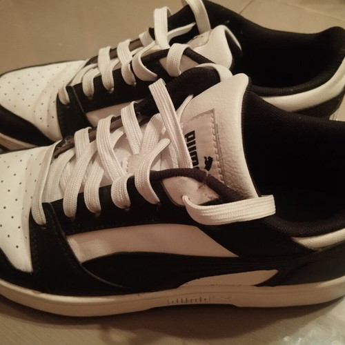 Puma kids' athletic shoes for boys, black and white, size 38