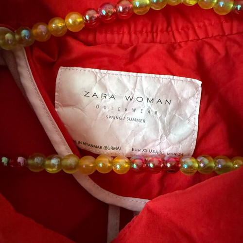 Κοντό πάρκα καμπαρντίνα μεταχειρισμένο, Zara, κόκκινο