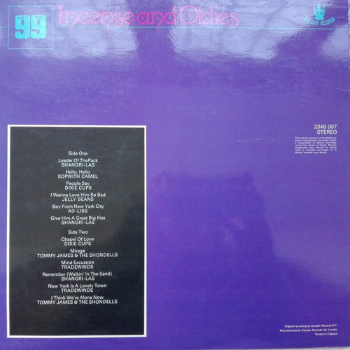Incense And Oldies LP like new, rock genre