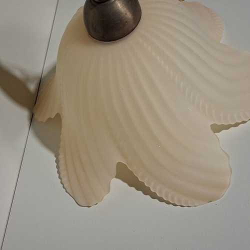 Vintage hanging lamp made of semi-transparent glass, like new