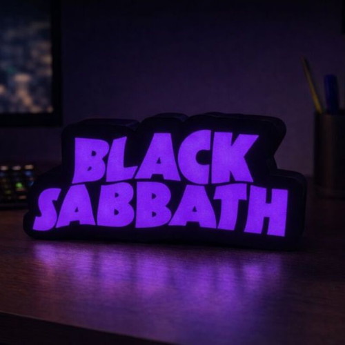 Black Sabbath lamp like new, USB powered with switch