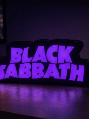 Black Sabbath lamp like new, USB powered with switch
