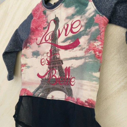 Energiers girl’s long-sleeve shirt La Vie est Belle like new, age 2