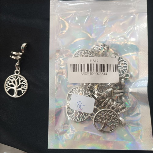 Earrings for Rasta and Beard, pack of 6, tree design, new