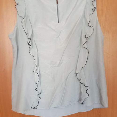Coast 18 blouse turquoise like new with ruffles