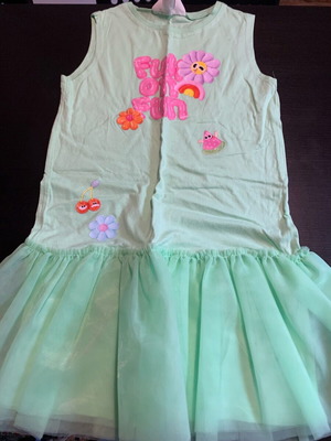 H&M dress 4-6 years like new, green, 110/116 cm