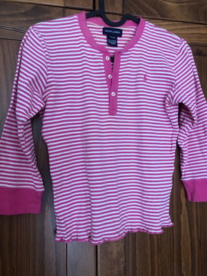 Polo kids pink T-shirt like new, three-quarter sleeve, cotton