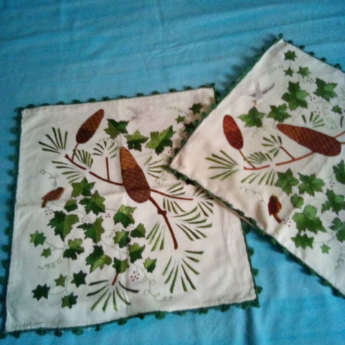 Handmade pillows like new, set of 3 from the 1930s