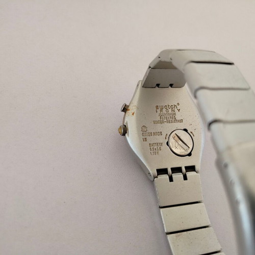 Swatch Irony watch used, not working, gray