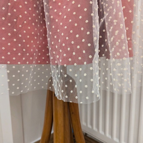 LazyD handmade dress like new, silk and tulle with belt, size L