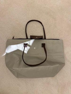 Τσάντα τύπου Longchamp ώμου καινούργια, αδιάβροχη, μπεζ