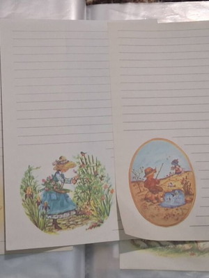3 vintage collectible letter writing sheets from 1980