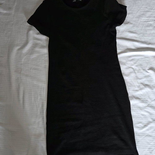 Sinsay black ribbed mini dress, size M, like new