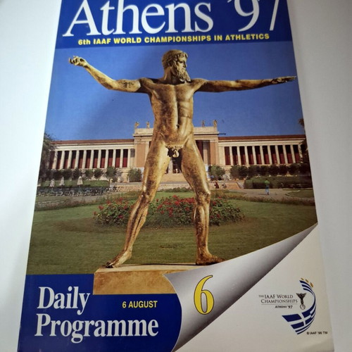 IAAF Athens'97 Official Daily Programmes Collection 10 Volumes used