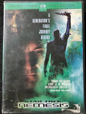 Star Trek Nemesis DVD μεταχειρισμένο, υπότιτλοι, δράσης περιπέτεια επιστημονικής φαντασίας
