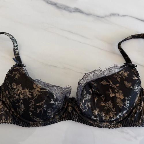 Agent Provocateur bra Uk 32D black and brown silk like new