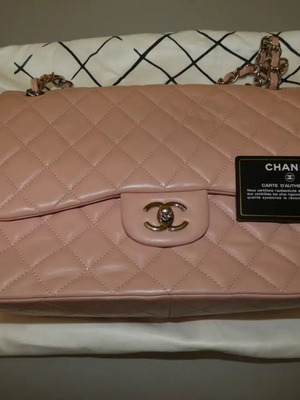 Chanel Classic Double Flap Bag Lambskin Pink Silver Hardware 2020 New