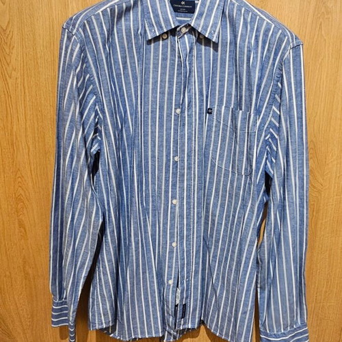 Oxford Company XXL striped shirt blue, like new, 70% cotton 30% linen