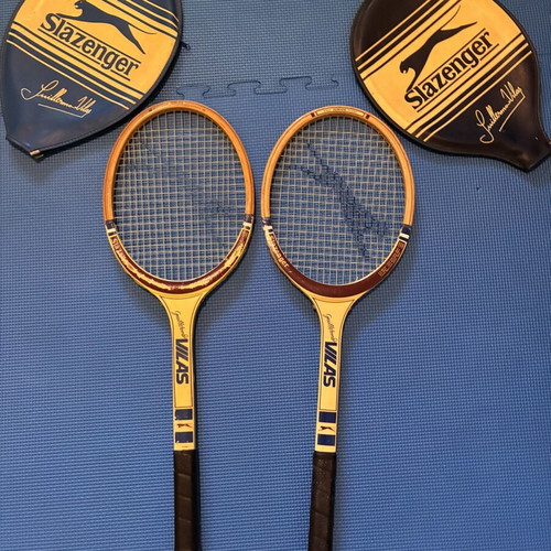 Slazenger Guillermo Vilas Vintage Tennis Racket Set used, 2 pcs