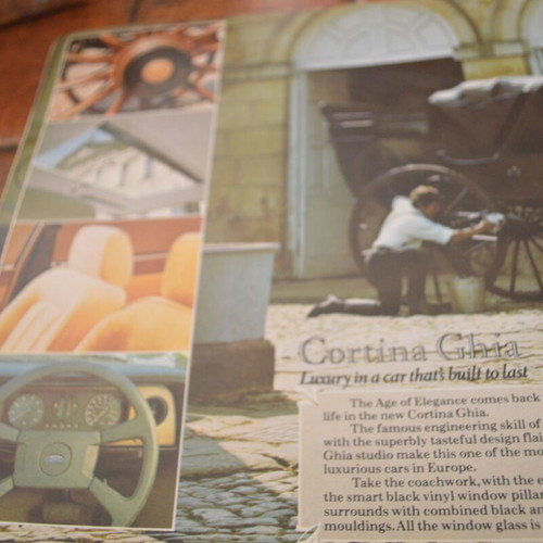 Ford Cortina front page vintage advertising brochure used