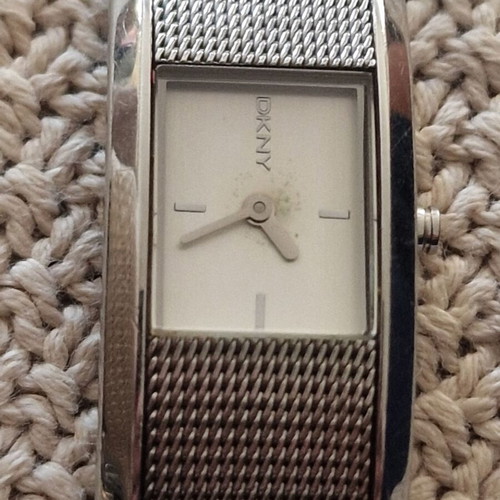 DKNY women's wristwatch used, gray and silver