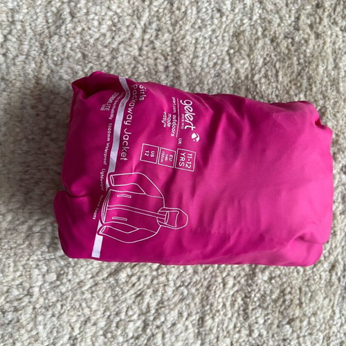 Gelert waterproof jacket pink like new, age 11-12