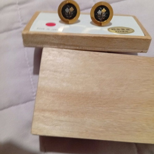 Cufflinks collectible Japan 24 karat gold plated new