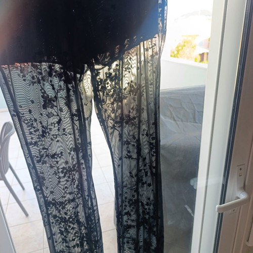 Zara black grey sheer pants with inner shorts, size L