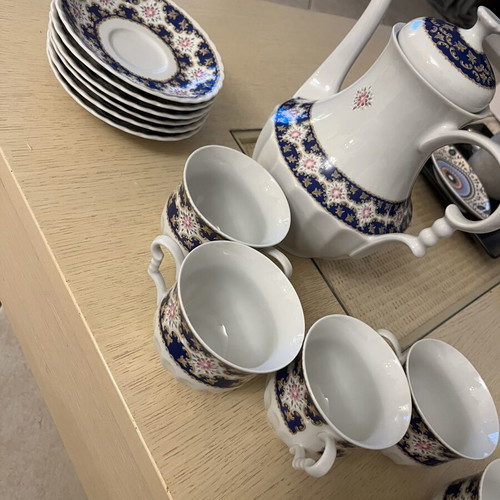Vintage Schwarzenhammer Bavaria Porcelain Tea and Coffee Set for 6, like new