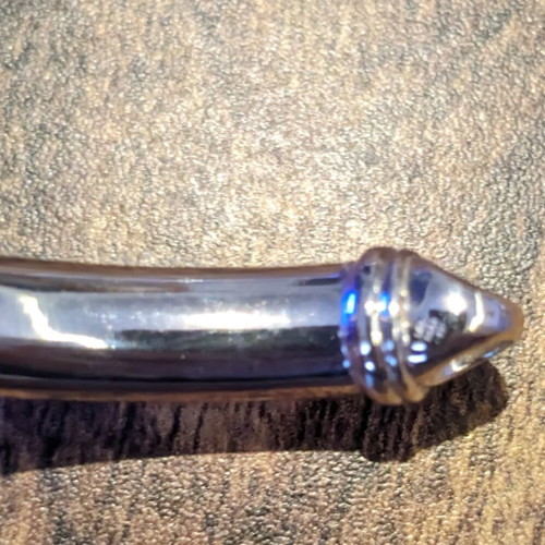 Men's silver hinged bracelet two-tone, like new