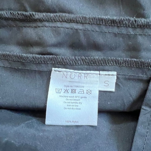 Norr Nicole black mini nylon skirt, like new, size S