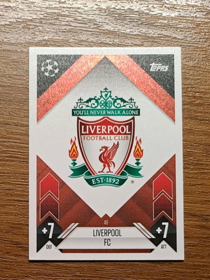 Topps Match Attax UEFA 2024/2025 8-card lot Liverpool FC team logo like new