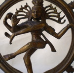 Αντίκα μπρούτζινο άγαλμα Shiva Nataraja μεταχειρισμένο, ινδική θεότητα χορεύτρια