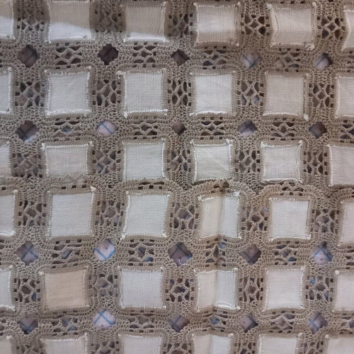 Set of two rectangular crochet lace table runners like new