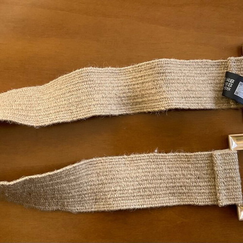 Zara women's belt elastic with buckle, like new, beige, size 75