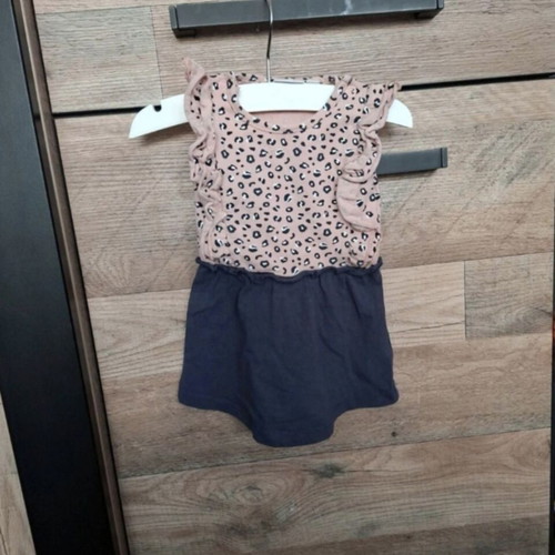 Babylook dress size 56 with leopard print and ruffles