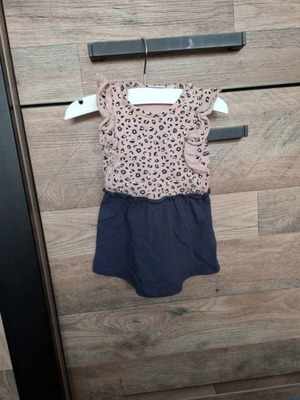 Babylook dress size 56 with leopard print and ruffles