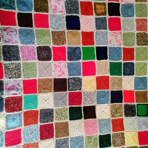 Wool Blanket handmade vintage like new, decorative 120x210 cm