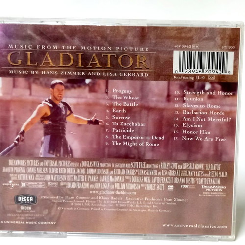 Gladiator Original Motion Picture Soundtrack CD like new