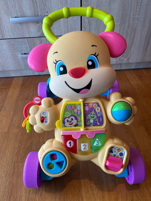 Fisher Price walker with pink dog smart like new