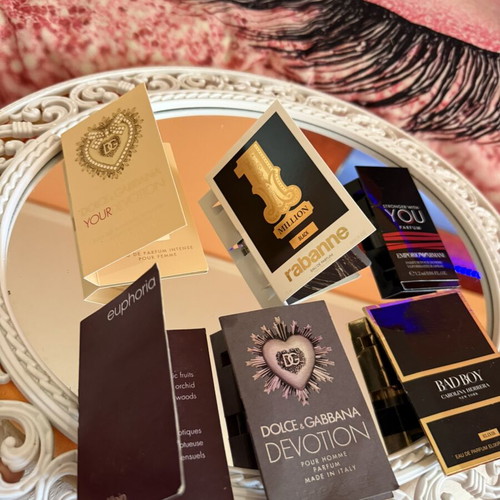 Collection of Perfume Samples and Mini Fragrances