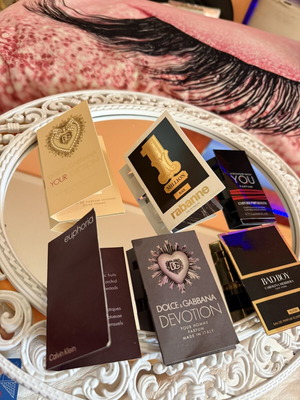 Collection of Perfume Samples and Mini Fragrances