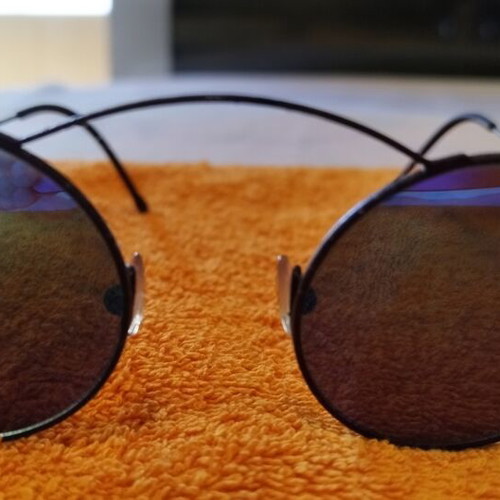 Spectre sunglasses like new, vintage style, blue mirror lenses, metal frame